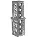 Designovations Inc. S175 SNAP'n SAFE Breakaway Square Ground Mount Sign Post Coupler for 1-3/4 Inch Sign Post Size