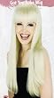 Sexy Long Straight Blonde Hair Halloween Costume Wig Adult