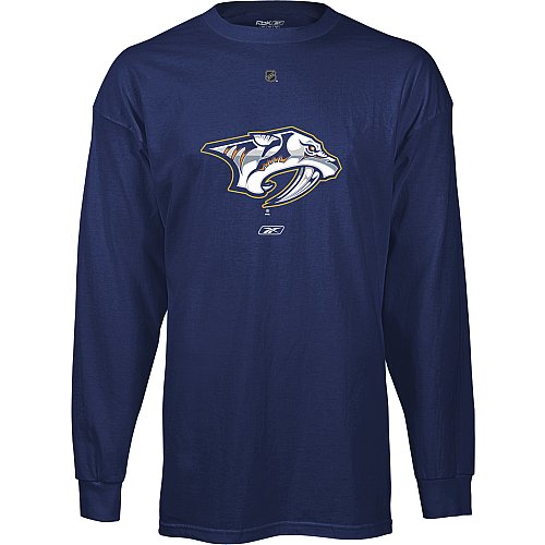 Nashville Predators Reebok Navy Primary Logo Long Sleeve T-Shirt (XX-Large)