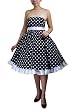 Polka Dot 80's Ruffle Dess with White Satin Ribbon M