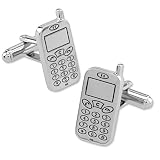 Cellphone by Necktie Accessories silver silver plated cufflinks