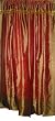 Gift for Mom-silk Sari Drapes-2 Cinnabar Panels Window Treatment Indian Decor