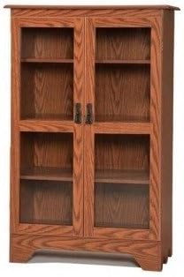 Glass Door Display China Wood Storage Cabinet 47.75"