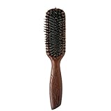 MARKS&WEB マークスアンドウェブ オーク 豚毛 ブラシ ウッド 天然 ヘアブラシ 21.5cm ウッド ヘアブラシ [ ブラウン M ]マッサージ メープル 天然ゴム 地肌を傷めることなく心地よい刺激を 髪をつややかに くし コーム シャンプーブラシ