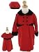 Little Bitty Red 3 PC Coat Dress for Little Girls