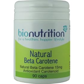 Bio Nutrition Natural Beta Carotene 15mg : Vitamin A : 90 caps