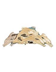 CleverEves 14K Gold Pendant Two Tone Reversible Dolphins 25 - Gram(s)
