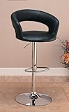 Cut Out Back Barstool in Black Finish by Coaster Furniture