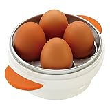 Joie Big Boiley White and Orange 4 Egg Microwave Boiler