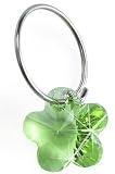 Nickel Free Swarovski Flower Dangle, Peridot