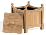 Oxford Garden 15-Inch Square Shorea Divot Box, Includes Liner
