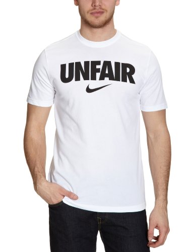 NIKE Herren T-Shirt DFCT Unfair, white/dk grey heather/black, L, 437039 Preisvergleich