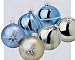 Set of 4 Gold & Blue Swirl Shatterproof Ball Christmas Ornaments 3