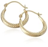 Image of 9ct Yellow Gold AMC96641 Ladies Creole Earrings