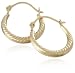 9ct Yellow Gold AMC96641 Ladies Creole Earrings