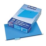 Pendaflex 81623 Recycled Colored Hanging File Folders, Legal, 1/5 Cut Tabs, Blue, 25/box