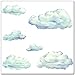 6 Realistic Cloud Wall Decor Transfer Stickers Mural