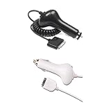 PCMicroStore Sandisk Sansa MP3 E200 Series, E200r Rhapsody, Sansa View, Sansa Connect, C250 and C240 - Premium 12v Car Cigarette Lighter Charger - 2 Color Options