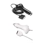 PCMicroStore Sandisk Sansa MP3 E200 Series, E200r Rhapsody, Sansa View, Sansa Connect, C250 and C240 - Premium 12v Car Cigarette Lighter Charger - 2 Color Options