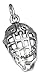 STERLING SILVER HOCKEY GOALIE MASK CHARM