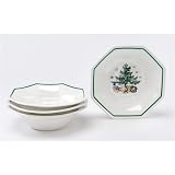 Nikko Ceramics Christmastime All-Purpose Bowls, Set of 4