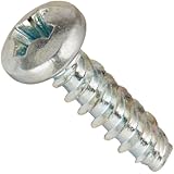Steel Thread Rolling Screw for Plastic, Zinc Plated, Pan Head, Phillips Drive, #2-28 Thread Size, 5/16" Length (Pack of 100)