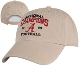Alabama Crimson Tide 2009 BCS National Champions Garment Washed Natural Adjustable Hat