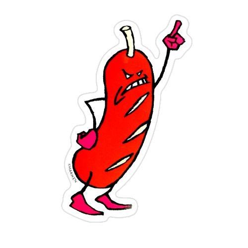 《HARIKEN/FUNNY FOODS SERIES》ステッカー【FRANK NO.1】☆STICKER通販