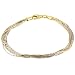 Sterling Silver Tri Color Seven Strand Foxtail Bracelet