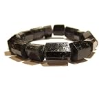 Tourmaline Bracelet 04 Stretch Black Nugget Raw Crystal Healing Stone Rock 13mm