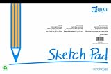 Carolina Pad U:Create Sketch Pad, 18 x 12 Inches, White, 50 Sheets, (7318)