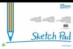 Carolina Pad U:Create Sketch Pad, 18 x 12 Inches, White, 50 Sheets (7318)