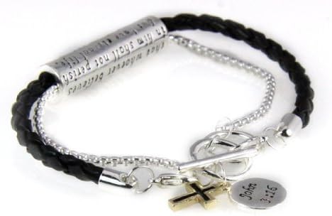 4030547 John 3:16 Charm Christian Stretch Bracelet Jesus Religious Christ Bible