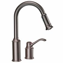 Big Sale Best Cheap Deals Moen CA7590ORB Aberdeen One-Handle High Arc Pulldown Kitchen Faucet, Oil Rubbed Bronze