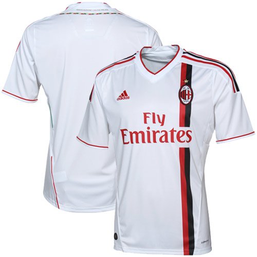 Italian Serie A Men's Ac Milan Away Jersey (White, Small)