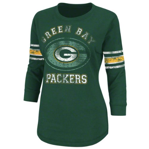 Green Bay Packers Victory Sweet Ladies 3/4 Sleeve T-Shirt, Large