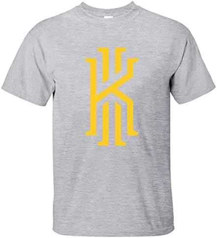 SKKE Men's Kyrie Irving Sports Logo T-shiirt grey M