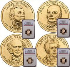 2008-S NGC PF 70 Set of 4 Presidential Dollars