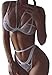 Bigyonger Women's Halter Strap Bikini Floral Lace Swimsuit Swimwear Sexy Lingerie