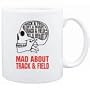 New " Mad About Track And Field / Skull " Mug Sports