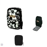 Ex-Pro Black & White Pac Designer Digital Camera Case, Water Proof Material Nylon D600. Lined Padded interior. Includes belt strap and shoulder strap. Suitable for Acer, Agfa, Canon, Casio Exilim, Fuji Finepix, GE, Hitachi, Kodak Easyshare, Nikon Coolpix, Panasonic Lumix, Praktica, Polaroid, Olympus, Pentax Optio, Samsung Digimax, Sigma, Sony Cyber-shot, Traveler, Vivitar and more & More (See internal dimensions below).
