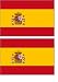 2 Spain Spanish Flag Stickers Decal Bumper Window Laptop Phone Auto Boat Wall
