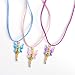 12 Girls Necklaces with Fairy Pink Purple and Blue Tinkerbell Wholesale Party Favor Costume Jewelry