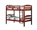 WE Furniture Twin / Twin Solid Wood Bunk Bed - Cherry