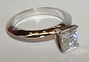 1.01 ct PRINCESS CUT DIAMOND engagement RING