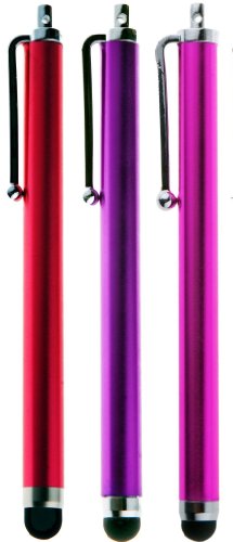 3 pcs Purple, Red, Pink Capacitive Stylus/Styli 