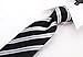 Scott Allan Collection Men's Black Tie | Black and Gray Mens Necktie | Jacquard Woven Classic Stripe Tie for Him | Wedding Tie for Groom apparel