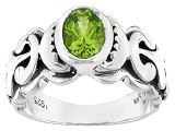 1.15CT PERIDOT STERLING SILVER RING