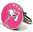 It's a Girl Cufflinks - Pregnancy Themed Formal Wear - Cufflinks