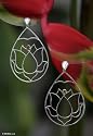 Citrine dangle earrings, 'Lotus Angel'